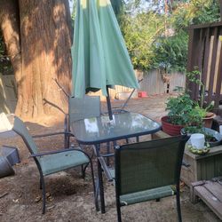 Patio Set & Umbrella