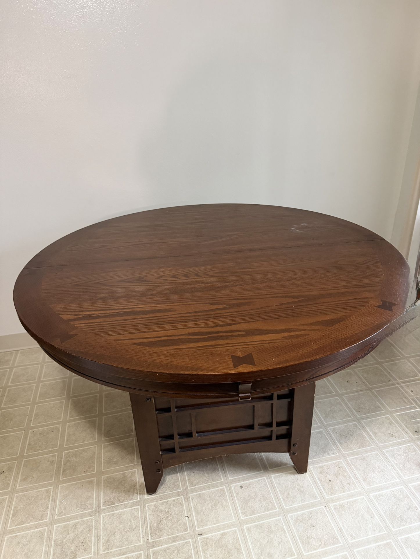 Mission Style Dining Table And 3 Chairs
