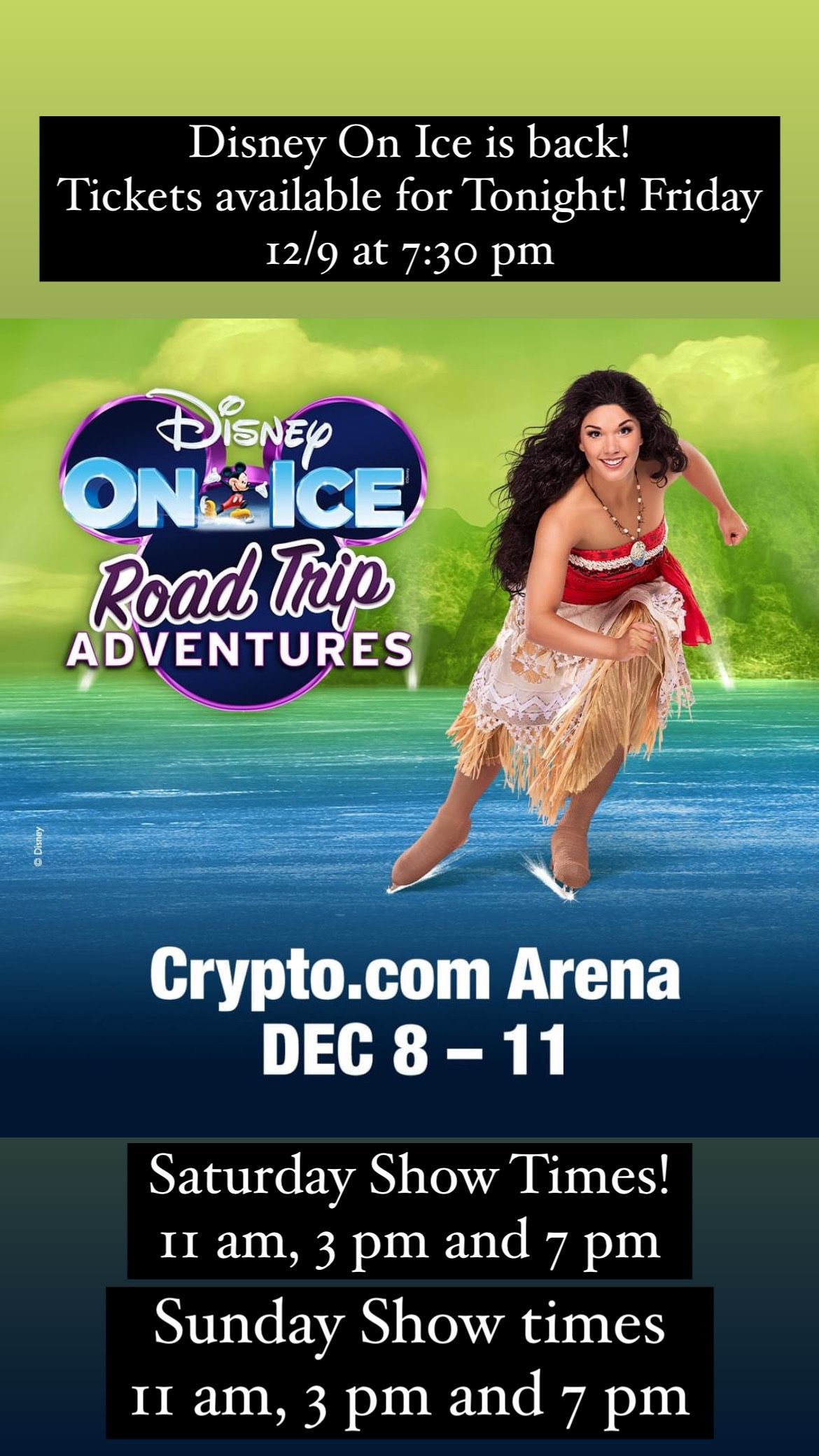 Disney on Ice Tickets For Today Friday!!!