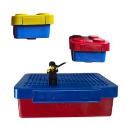 Building Blocks Snack Lunch Containers 3 Piece Set LEGO Compatible BPA Free NEW