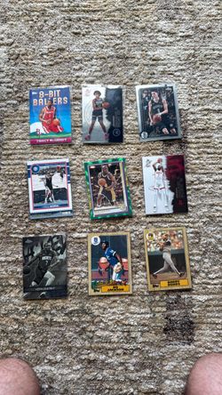 NBA & MLB Trading Card Lot of 9
