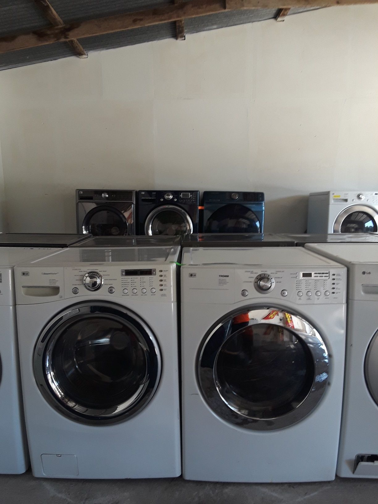 LG White Washer And Electric Dryer