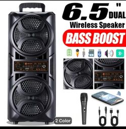 Bluetooth portable speaker with microphone