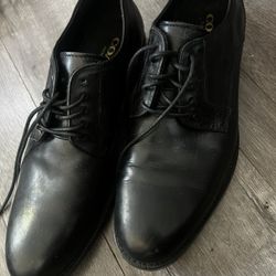 Black leather Coach Dress Shoes