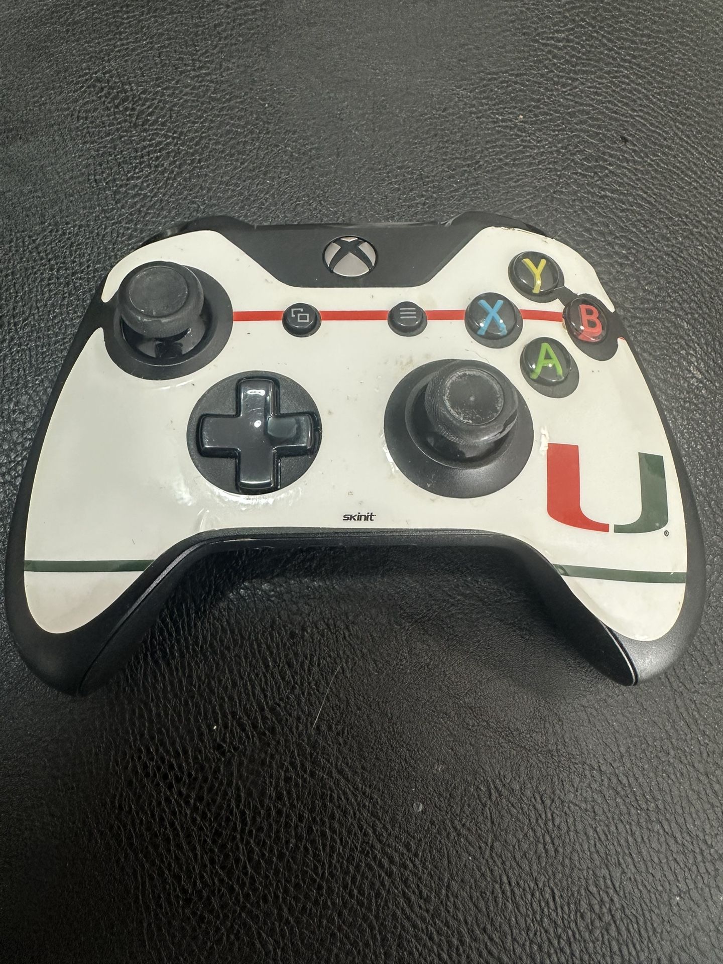 Microsoft Xbox One wireless Controller  University of miami logo 