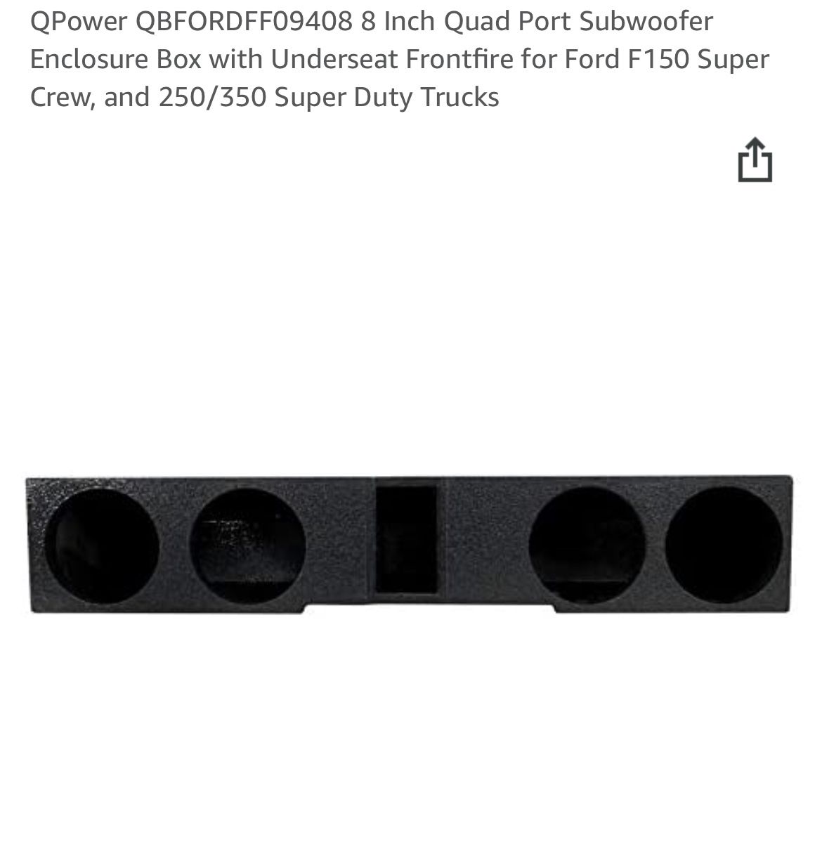 Speaker Box For Ford F150 Super Crew, and 250/350 Super Duty Trucks