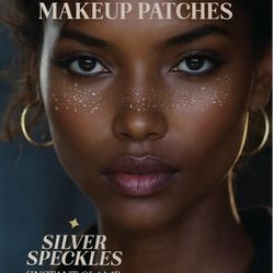 Three Glow Up Makeup Silver Face Glitter Speckles Patches (6 Count each)

