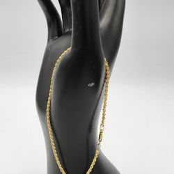 14kt Gold Rope Bracelet 3.5G 9"