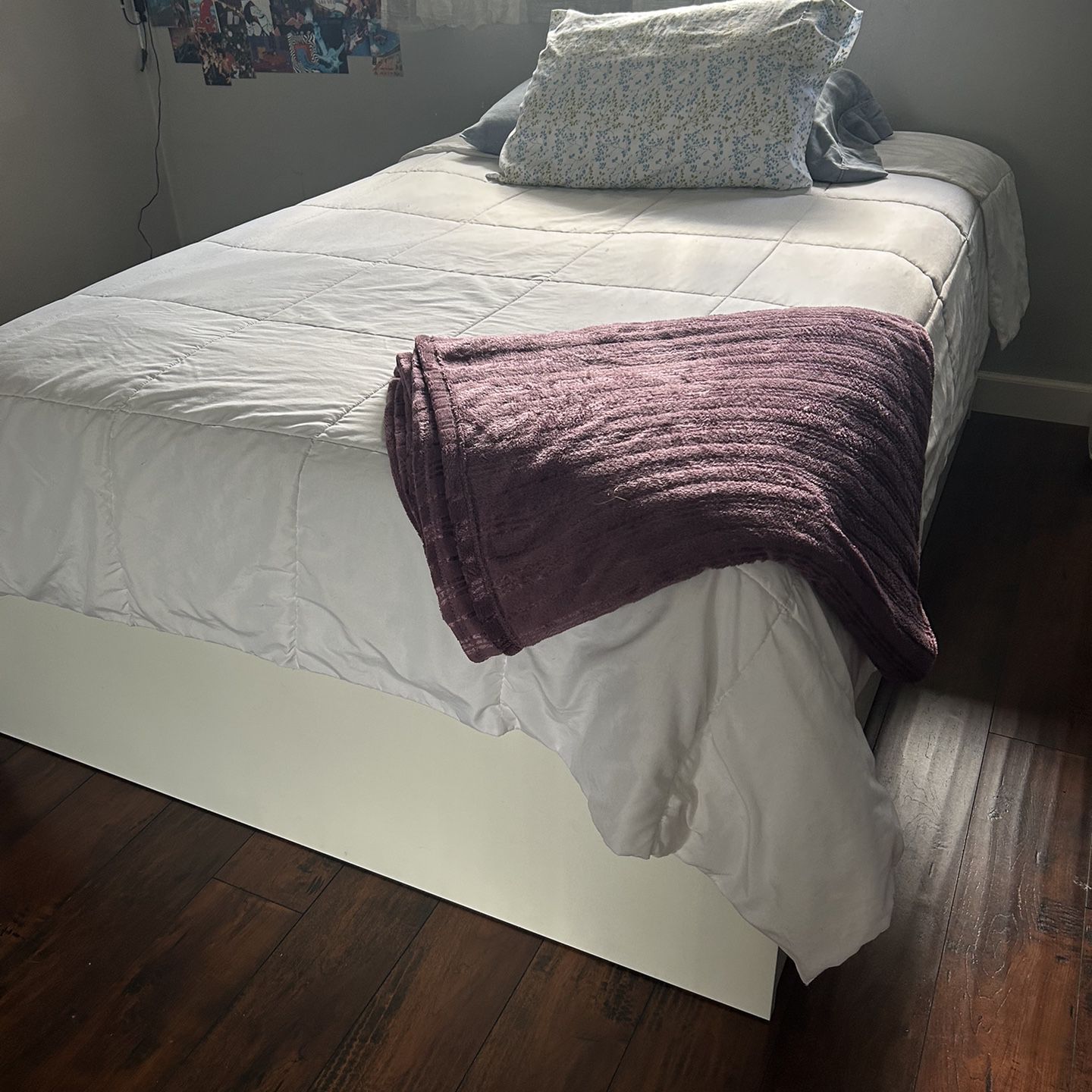 Twin Size Bed Frame with Storage