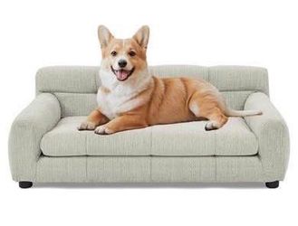 Assembled New 38" Dog Sofa Couch Bed for Small, Medium, Large Dogs, Soft Memory Foam Pet Sofa