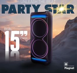 2x15 Inch Powered X Bass Speaker Bluetooth USB SD Aux