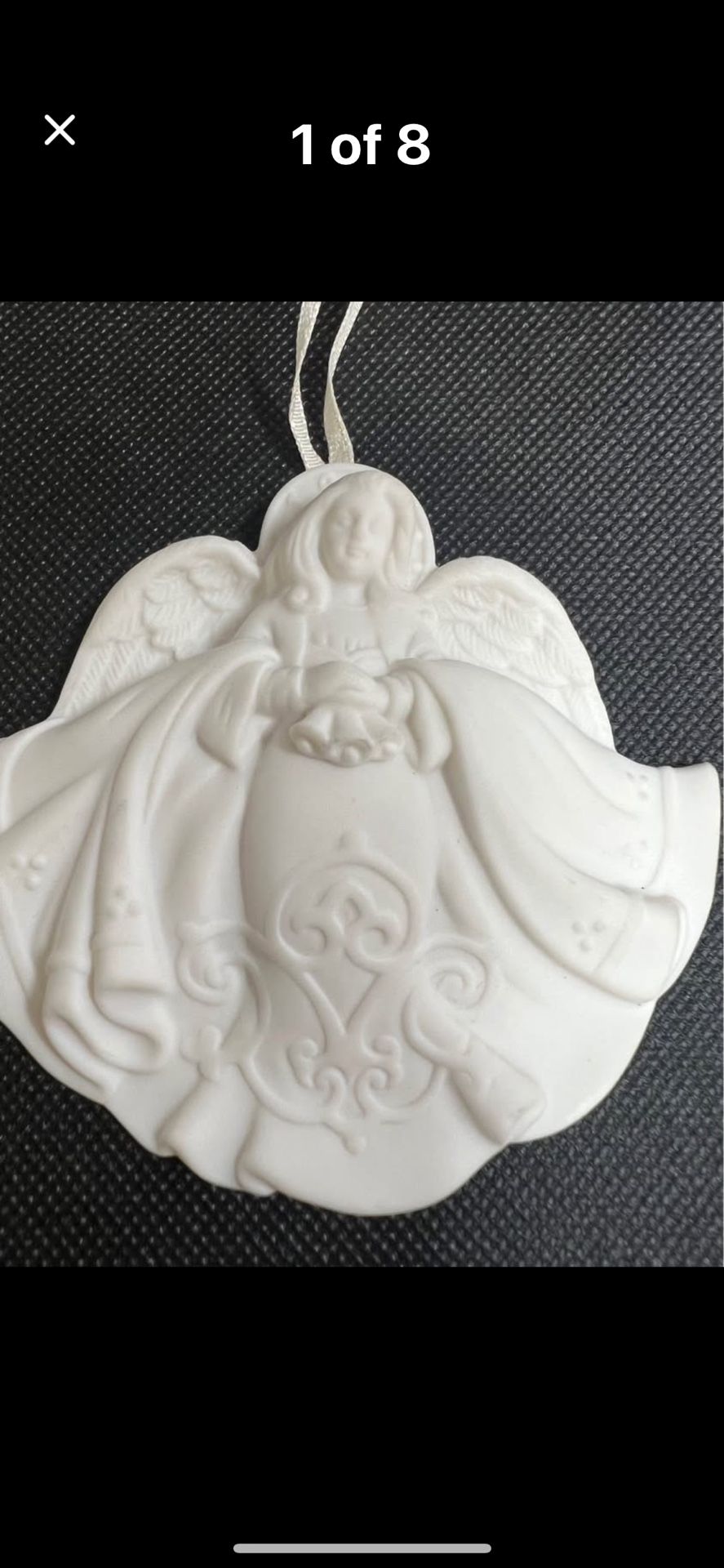 VTG 1999 Roman Inc. Heavens Treasure Porcelain Angel Ornament