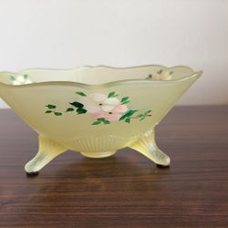 Frosted Glass Footed Bowl