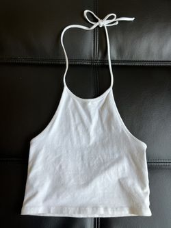 white halter top h&m