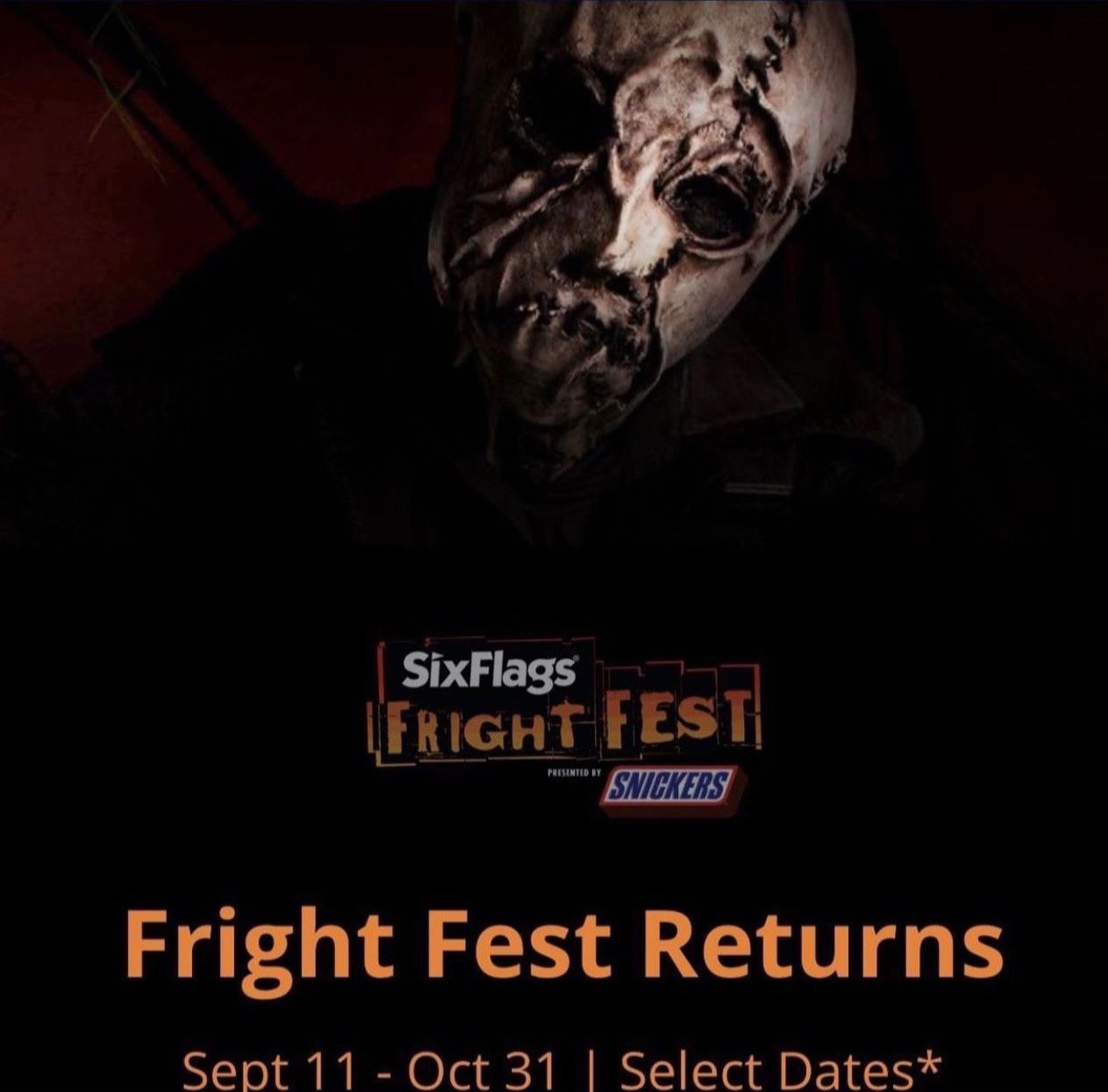 Fright Fest Horror Nights- Magic Mountain 8  DIGITAL TICKETS 