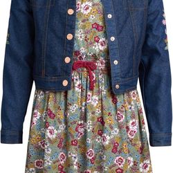 New 2 Piece Dress And Jean Jacket