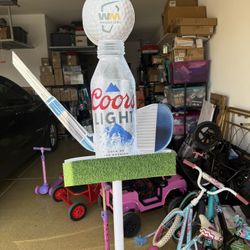 Coors Light Waste Management Promotional Golf Sign Cardboard 