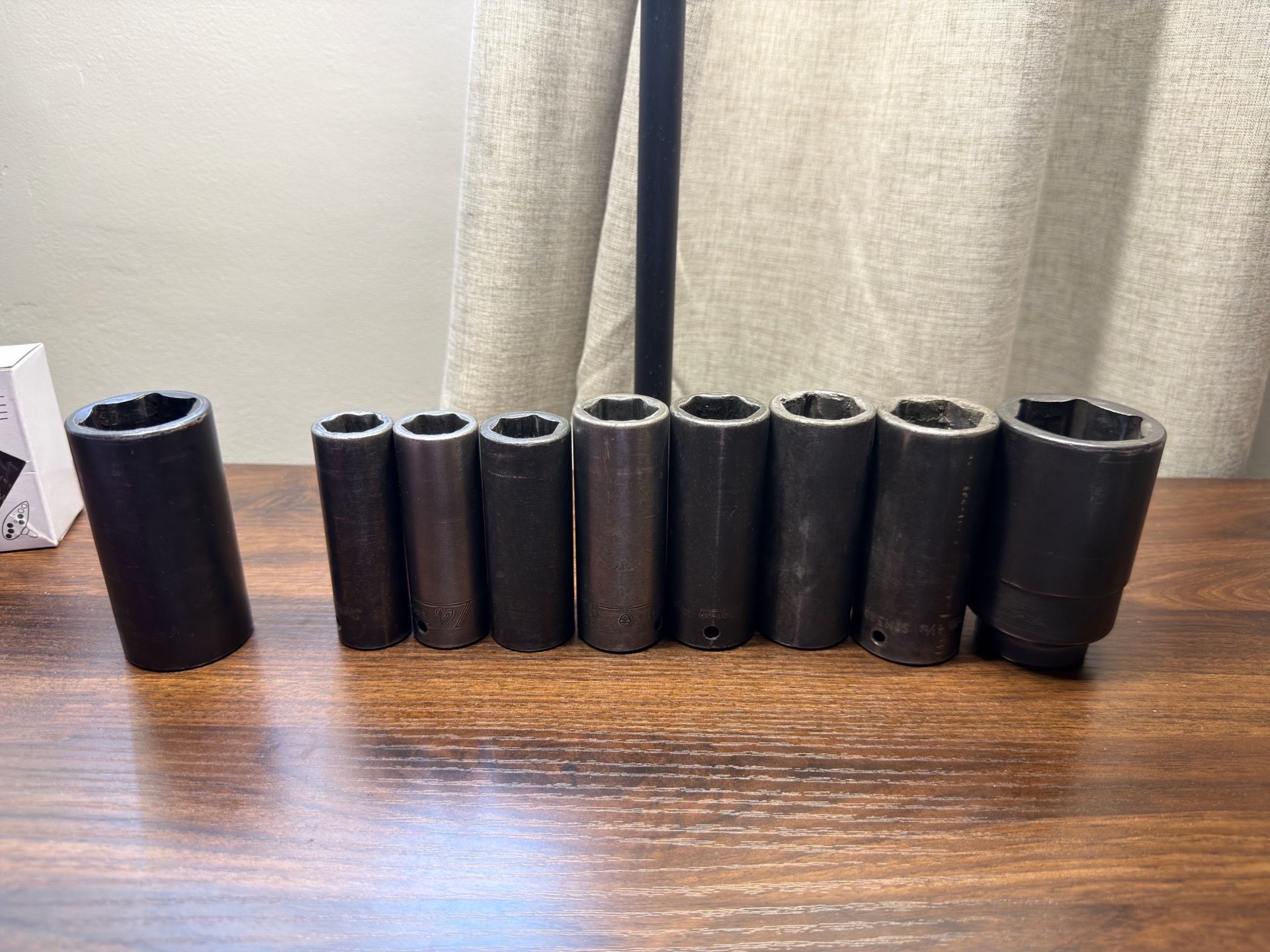 Snap On SIM 1/2” Drive 6 Point Deep Impact SAE (9 Pieces)