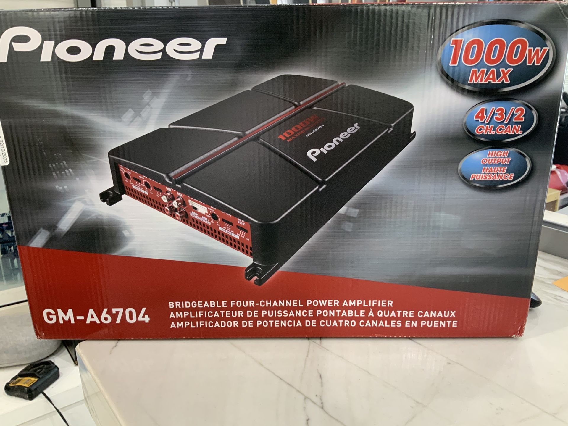 Pioneer 4 Channel Bridgeable Car Amplifier. Brand New Never Opened Newest Model