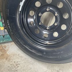St225/75R15 spare trailer tire and rim