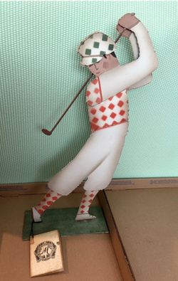 Vintage Signed C. Jere (Curtis Jere) “Gentleman Golfer” Metal Sculpture, 1996 – Artisan House