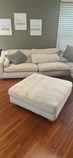 Large sectional and ottoman