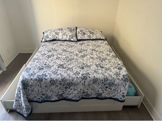 IKEA Queen Bed Frame + Queen Mattress – $100 for the Set