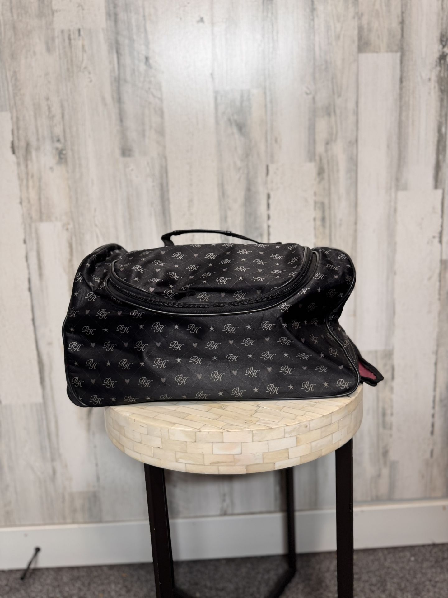 Paris Hilton Rolling Carry On Travel Bag Heiress By Paris Hilton Pink Liner