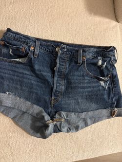 Levi's Dark Wash Denim Cutoff Shorts