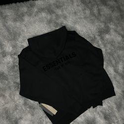 Essential Hoodie Black Sizes XS-XXL