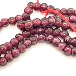 14” Strand Of Garnet Beads