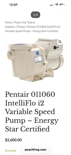 Pentair Variable speed pool pump