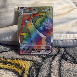 Aegislash VMAX Secret Rare from the Pokémon Trading Card Game, specifically from the Sword & Shield Vivid Voltage expansion. 