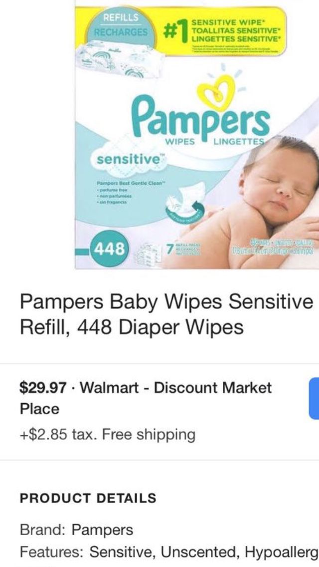 Pampers baby wipes 448