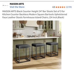 Amazon Black Counter Stools 