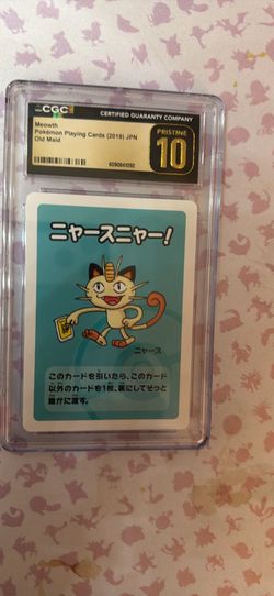 Meowth Pokémon Old Maid Card CGC Pristine 10