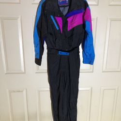 Vintage Retro Black Bear 80’s 90’s Ski Snowsuit Size S