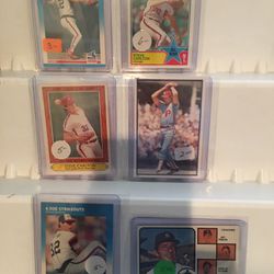 6 Old baseball cards