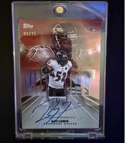 Ray Lewis Autographed Topps Card