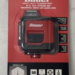 Bauer self leveling 360° crossline horizontal laser level 