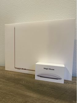 Gold MacBook Air & Magic Mouse