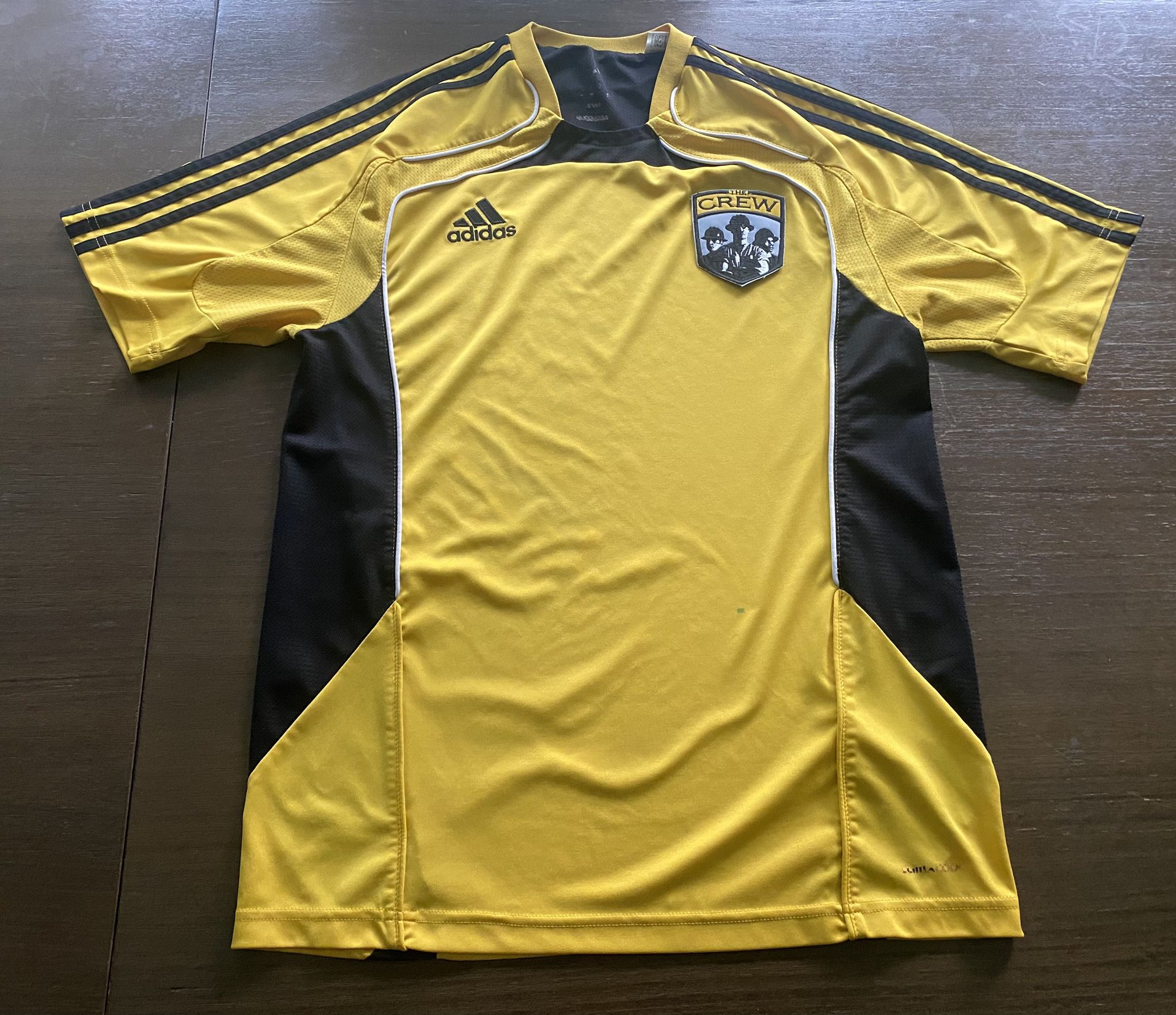 Columbus Crew 2010 Large MLS Soccer Adult Men MLS Adidas Short Sleeve Gold Black