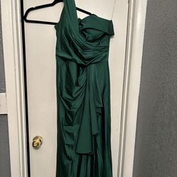 emerald party dress