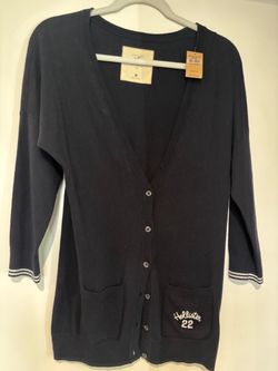 NWT Hollister Navy Button-Front Cardigan Size M