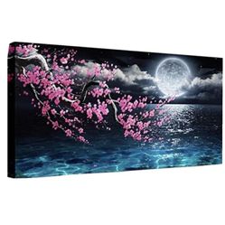 Framed Wall Art Plum Blossom Moon Ocean Art Prints Thumbnail