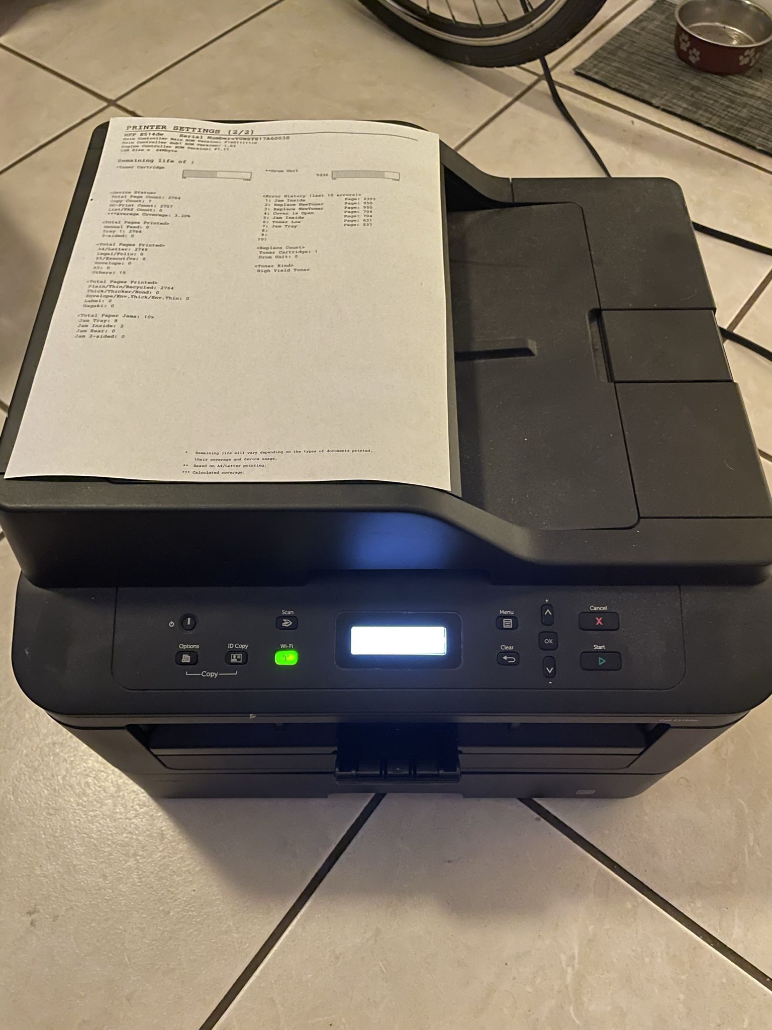 Dell E514dw Wireless Monochrome Laser Multifunction Printer, Copier, Scanner