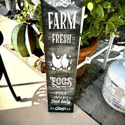 Farm Fresh Eggs Custom-made Wood Sign