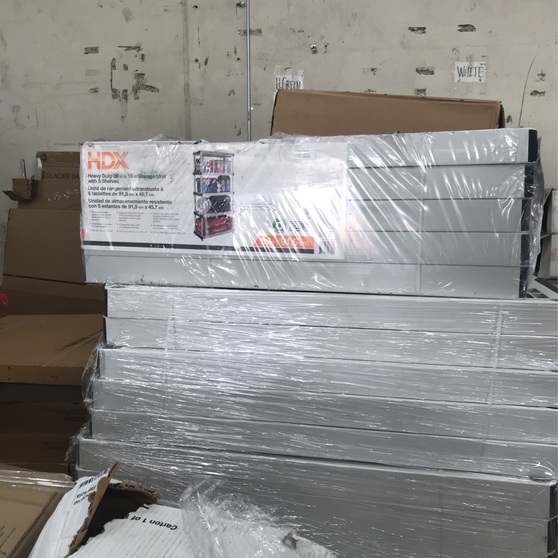 HDX 5 Tier Plastic garage storage shelving unit for Sale in Irwindale