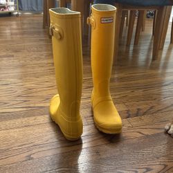 Tall Yellow Hunter Boots 