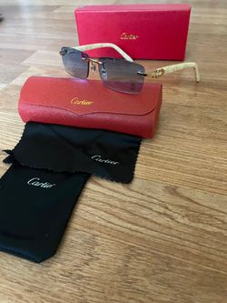 C white buff blue sunglasses